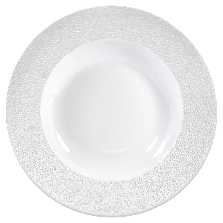 Bernardaud Ecume Perle Rim Soup Plate