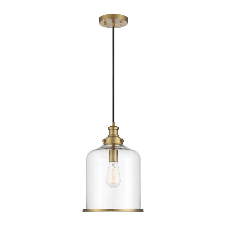 Trade Winds Edward 1-Light Pendant in Natural Brass - TW72122NB