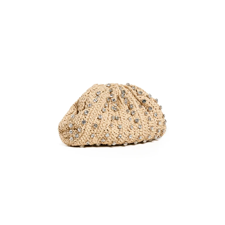 Loeffler Randall Bailey Pleated Clutch Natural/Clear One Size