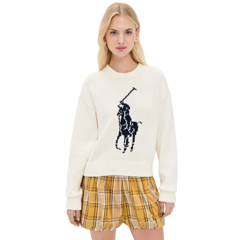 Polo Ralph Lauren Cotton Long Sleeve Crew Neck Pullover Bright Royal S