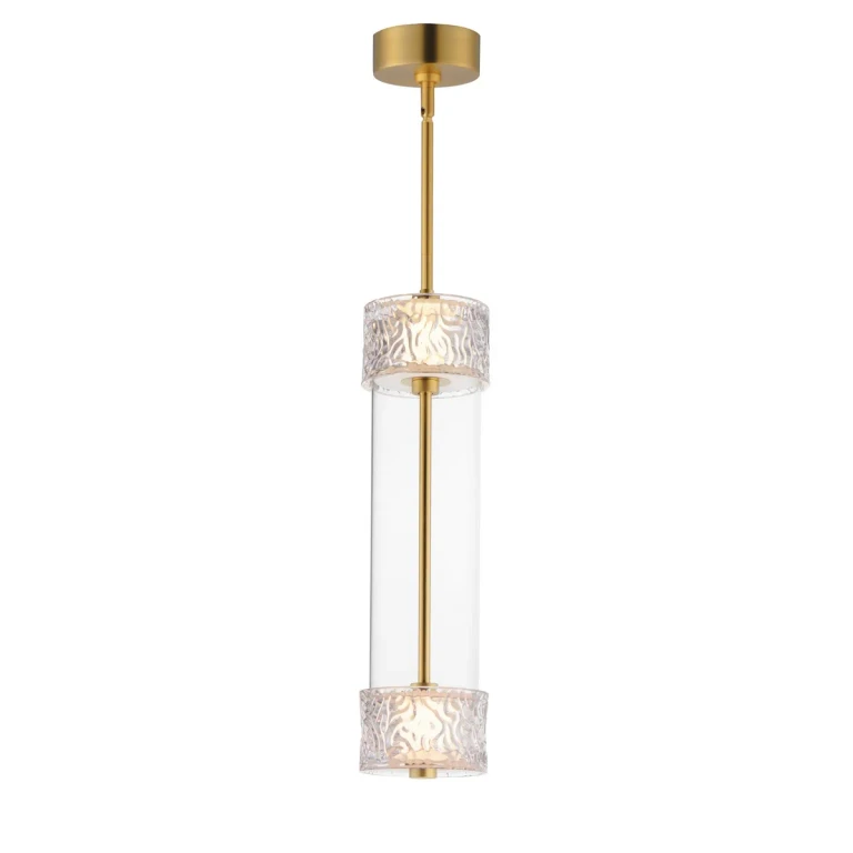 Natural Aged Brass LED Pendant from the Elysian Collection