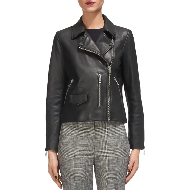Whistles Agnes Leather Moto Jacket