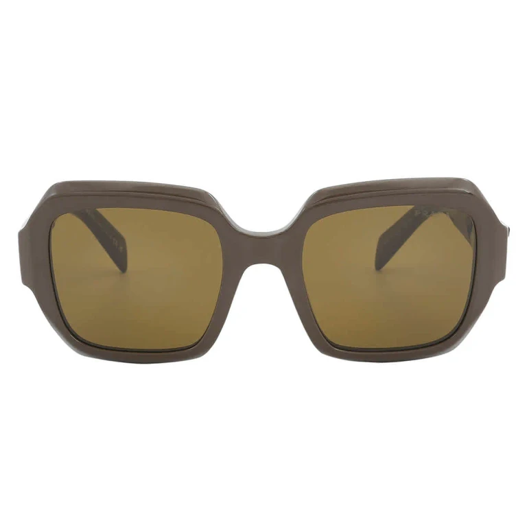 Prada Dark Brown Square Ladies Sunglasses PR 28ZS 15L09Z 53