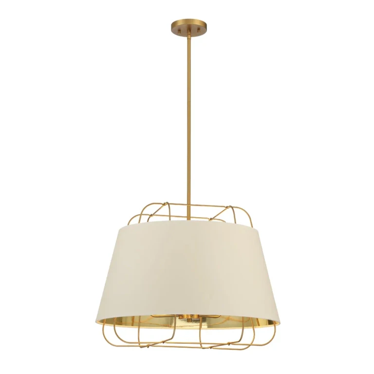 Brass Six Light Pendant from the Tura Collection
