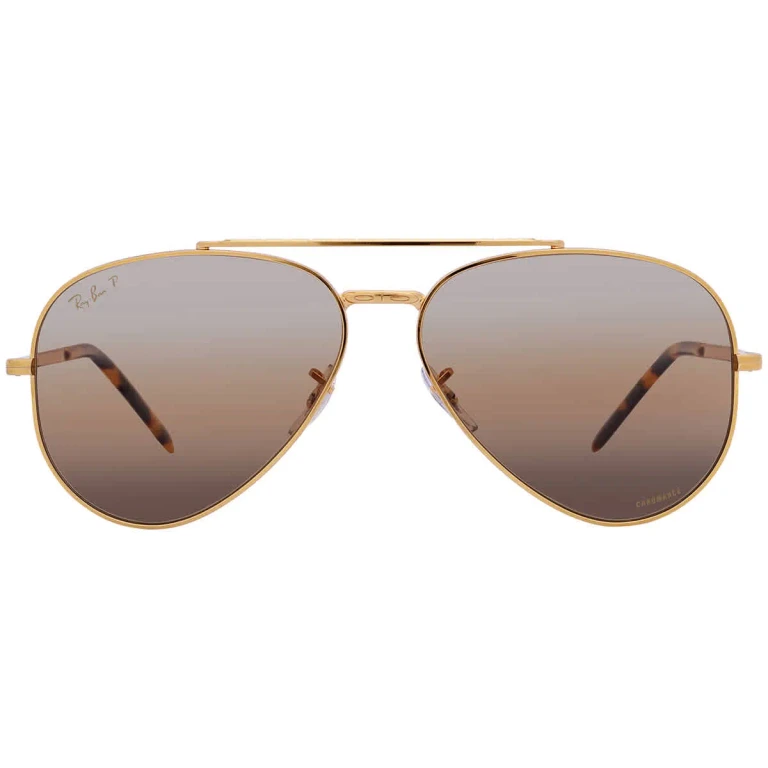 Ray Ban New Aviator Polarized Silver Brown Chromance Unisex Sunglasses RB3625 9196G5 62