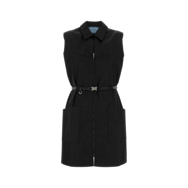 Prada Black Re-nylon Mini Dress