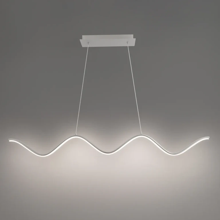 Brushed Nickel LED Pendant from the Morae Collection