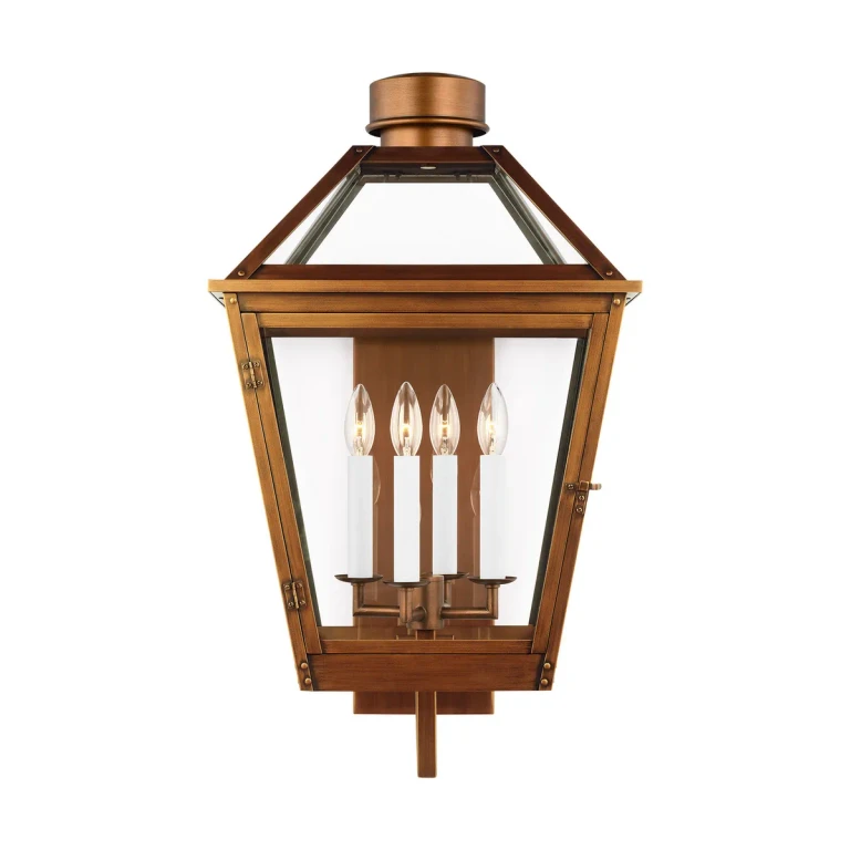 Visual Comfort Studio Hyannis 4-Light Outdoor Wall Light in Natural Copper by Chapman & Myers