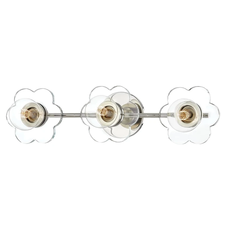 Mitzi Alexa 3-Light 22" Bathroom Vanity Light in Polished Nickel
