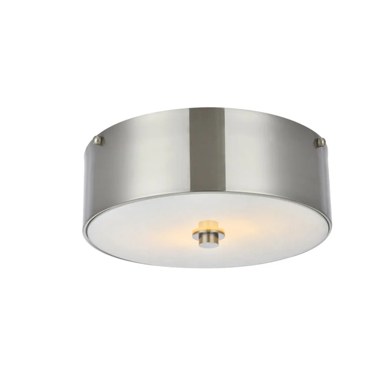 burnished nickel Two light Flush Mount from the Hazen Collection