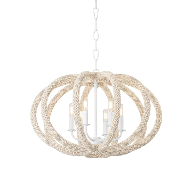 White Plaster Chandelier from the Lewiston Collection