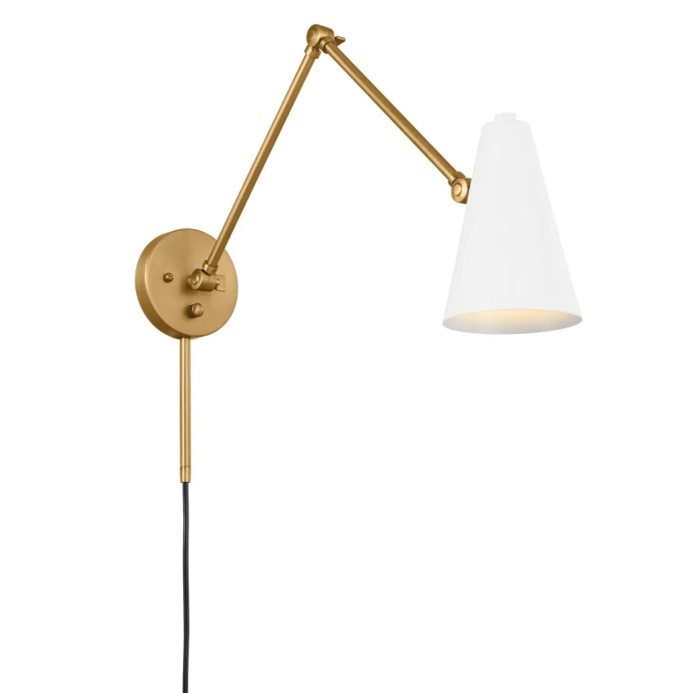 Sylvia 9" Wall Sconce in Natural Brass