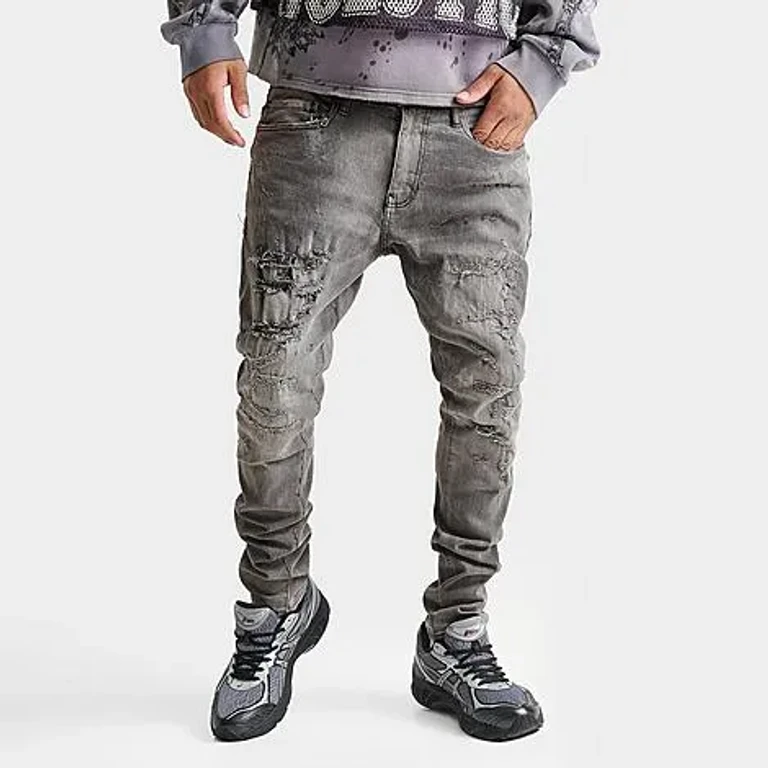 Jordan Craig Men's Sean Slim Denim Jeans in Smoke Grey Size: 30
