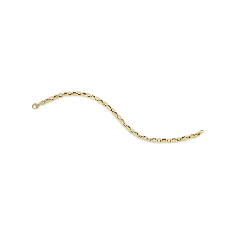 Specchio Venezia Box Link Chain Bracelet in 14K Yellow Gold
