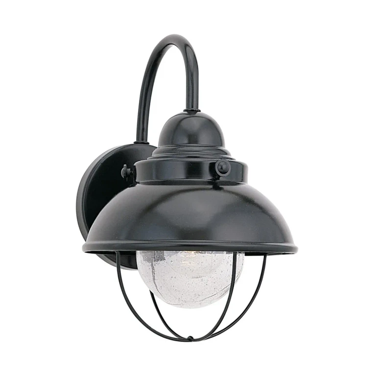 Black One Light Outdoor Wall Lantern from the Sebring Collection