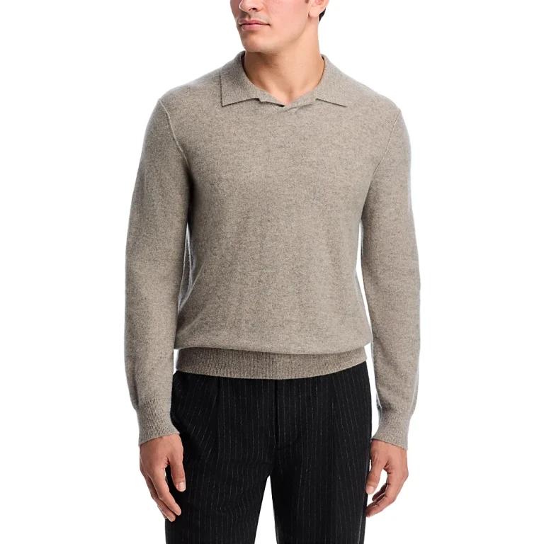 Vince Boiled Cashmere Polo Sweater
