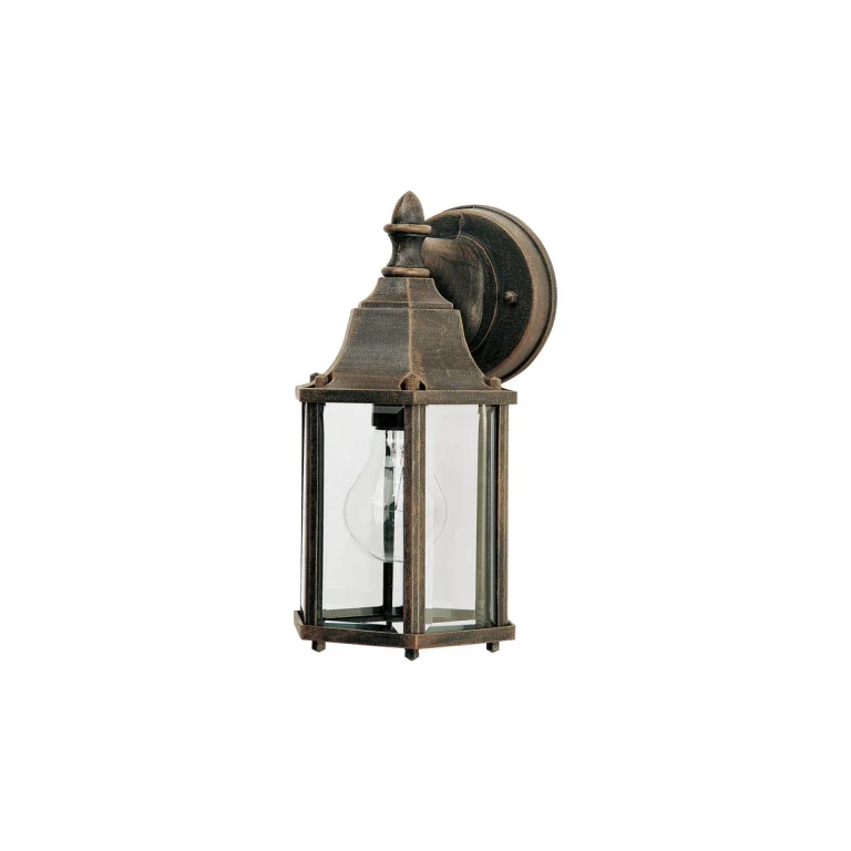 Rust Patina One Light Outdoor Wall Lantern from the Builder Cast Collection