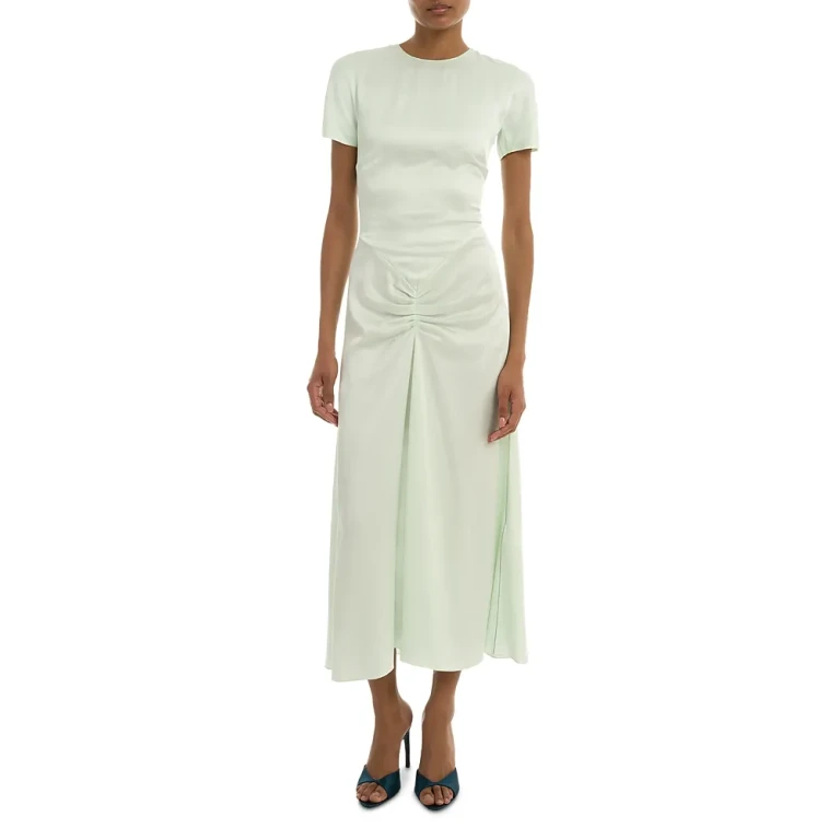 Victoria Beckham Gathered T-Shirt Midi Dress