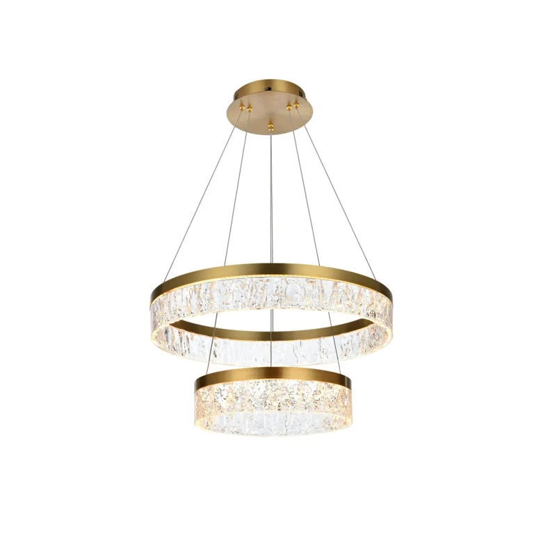Satin Gold LED Chandelier from the Linden Collection