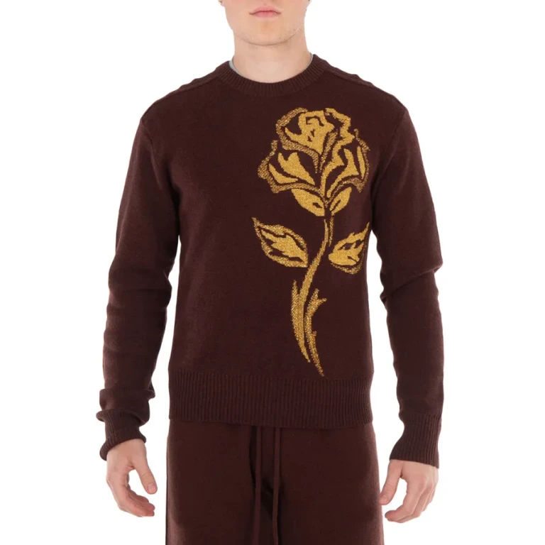 Burberry Knit Stretch Floral Graphic Sweater