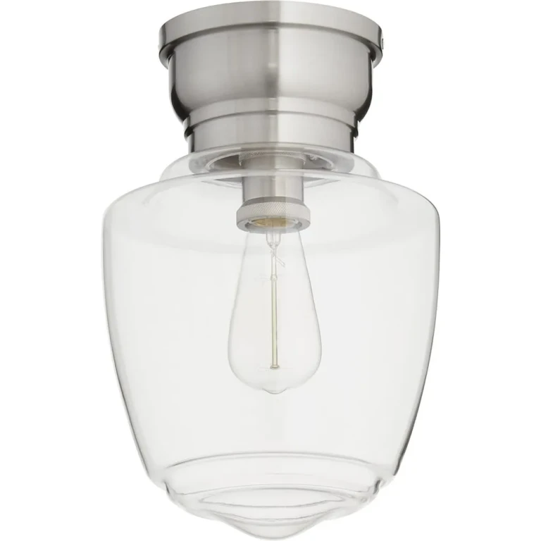 Quorum Transitional 9" Ceiling Light in Satin Nickel