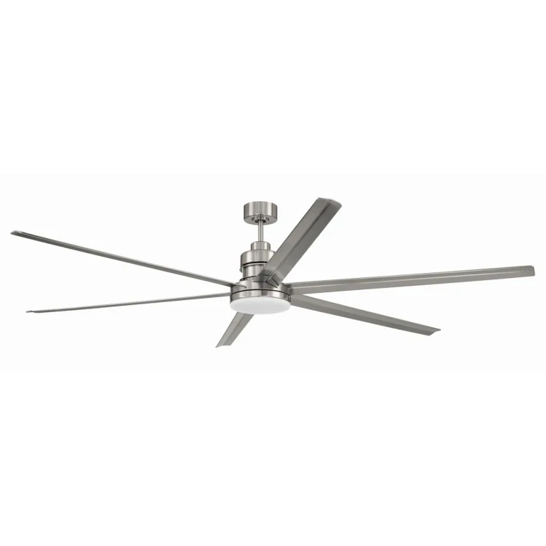 Brushed Polished Nickel 80"Ceiling Fan from the Mondo 80 Collection