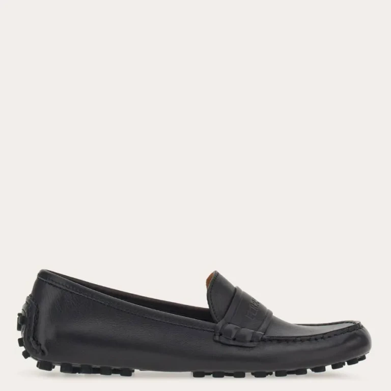 Ferragamo Iside Driver Moccasins with Logo