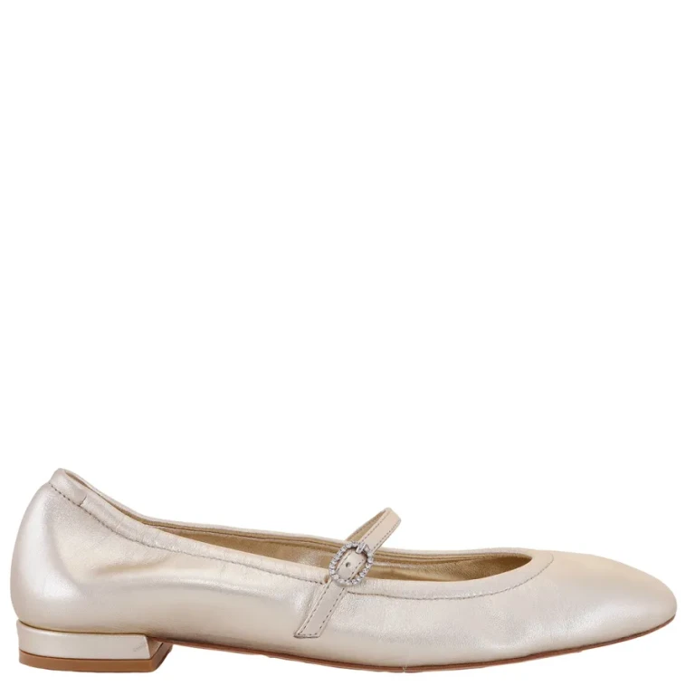 Stuart Weitzman Light Gold Claris Ballet Flats