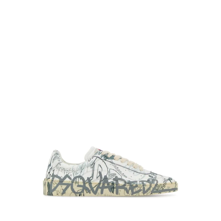 Dsquared2 Printed Leather Rider Sneakers