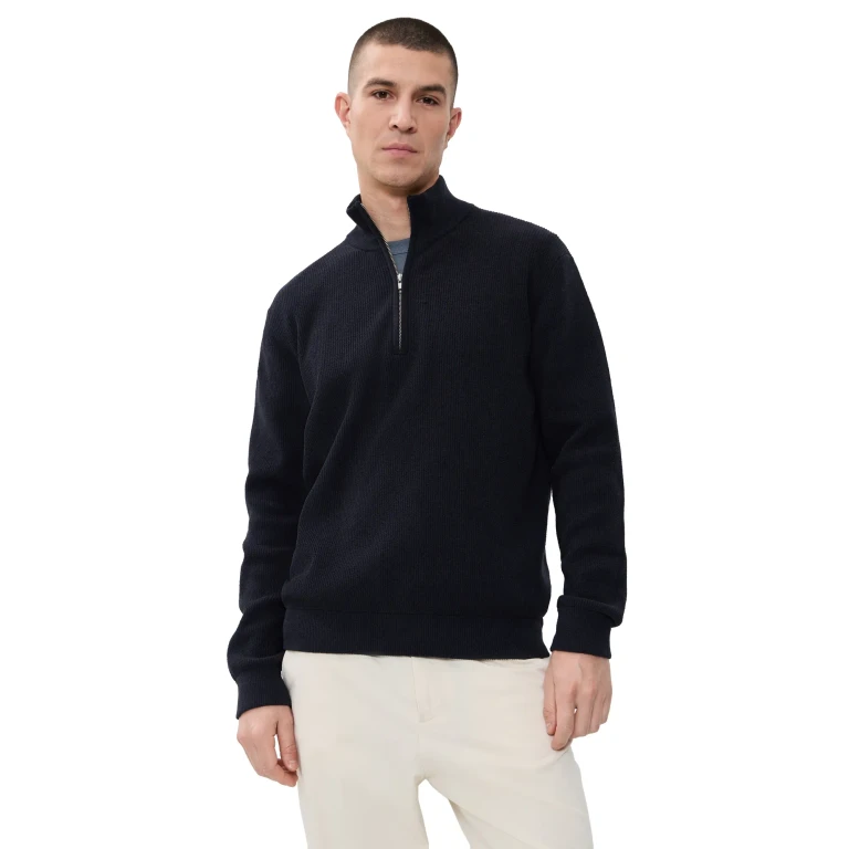 NN07 Danny Half Zip Sweater Navy Blue L