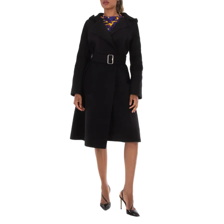 Burberry Hooded Wool Cashmere Coat, Brand Size 8 ( US Size 6 )