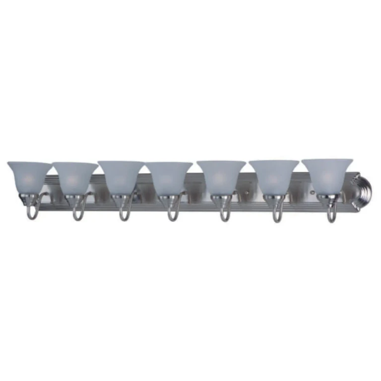 Essentials 7-Light Bathroom Vanity Light in Satin Nickel