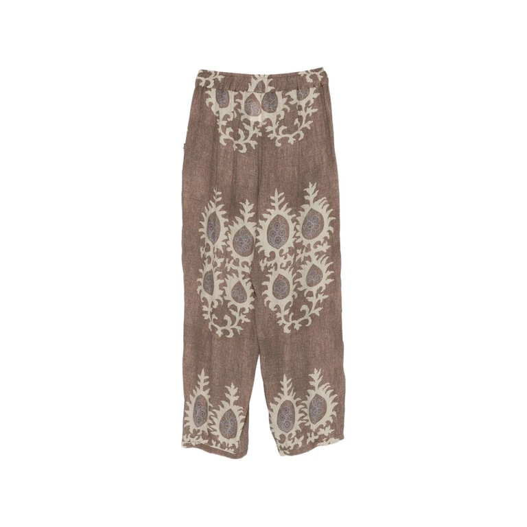 Bazar Deluxe Trousers Brown Viscose - Women