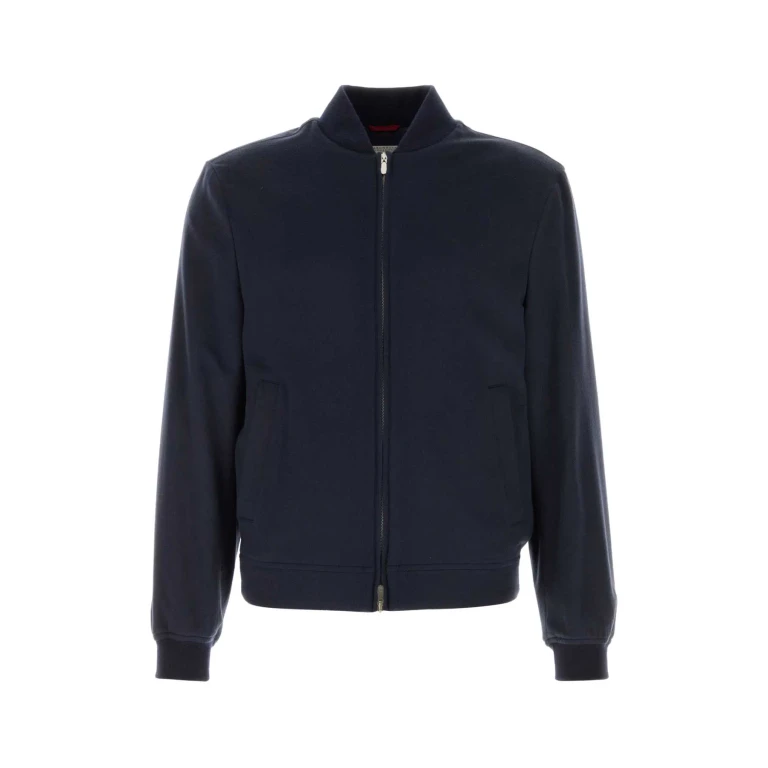 Brunello Cucinelli Navy Blue Cashmere Jacket