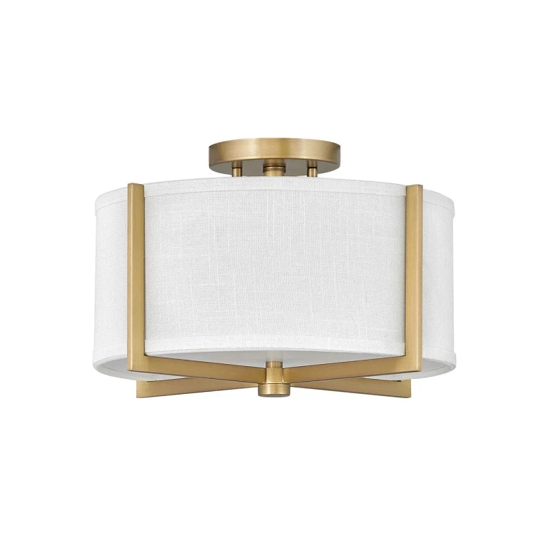 Heritage Brass LED Foyer Pendant from the Axis Off White Collection