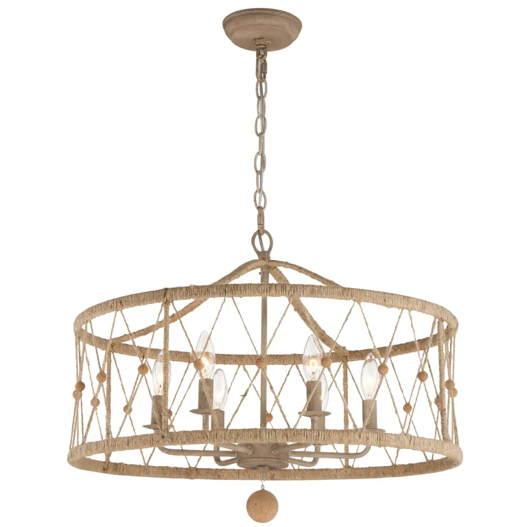 Brixton 6-Light Traditional Chandelier in Burnished Silver