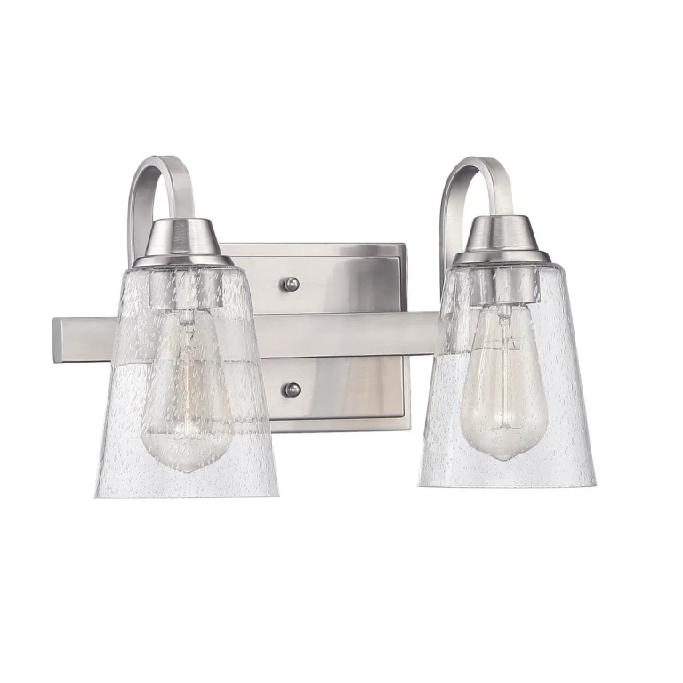 Grace 2-Light Bathroom Vanity Light in Brushed Polished Nickel