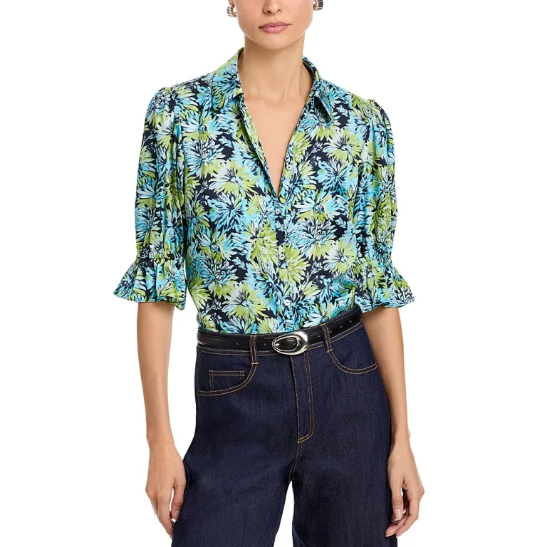 Cinq a Sept Fiona Dahlia Print Blouse