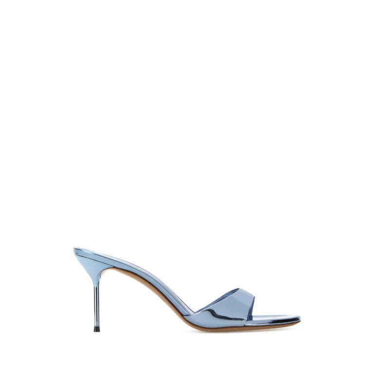 Paris Texas Light Blue Leather Lidia Mules