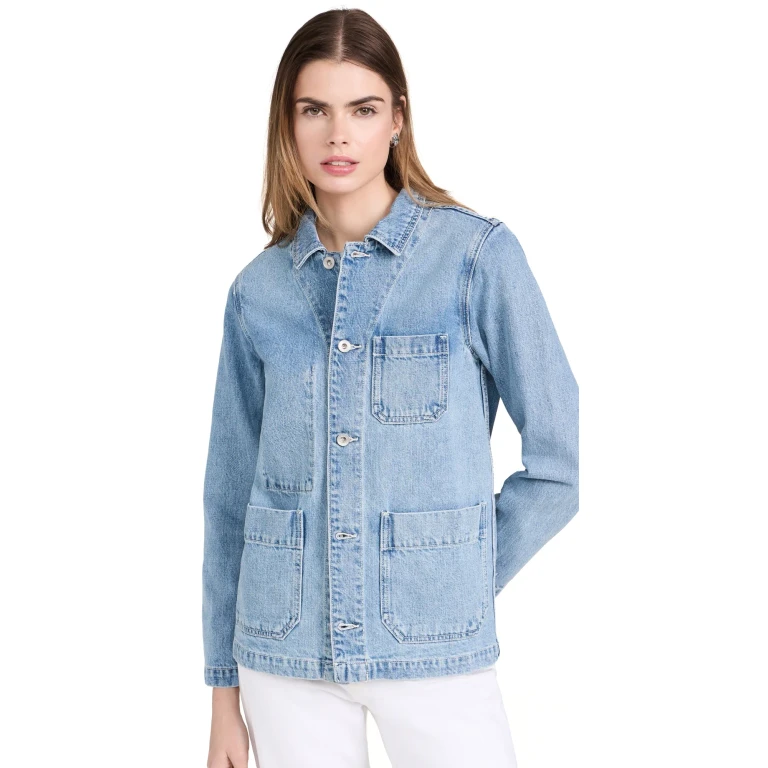 Alex Mill Britt Work Jacket in Denim Vintage Wash L