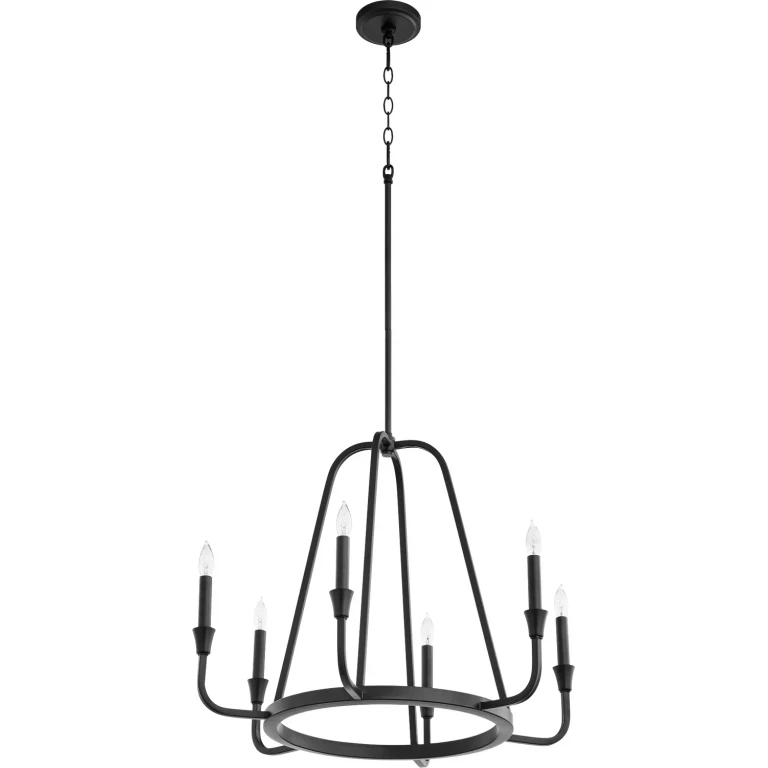 Textured Black Six Light Chandelier from the Marquee Collection