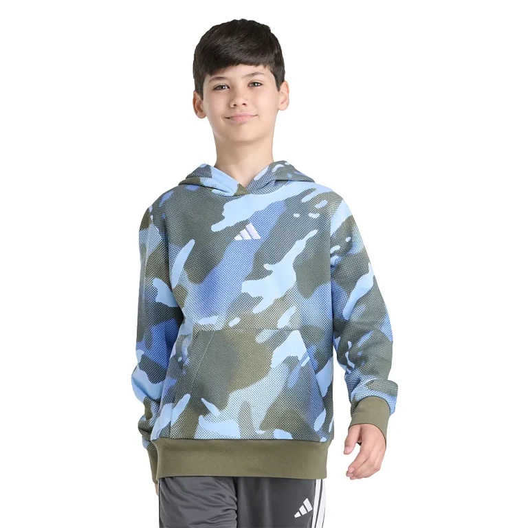 Adidas Boys' Printed Fleece Halftone Camo Hoodie - Big Kid