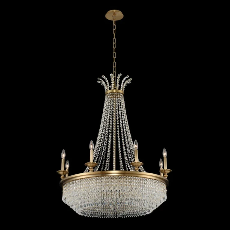 Tavo 8-Light Modern Chandelier in Winter Brass