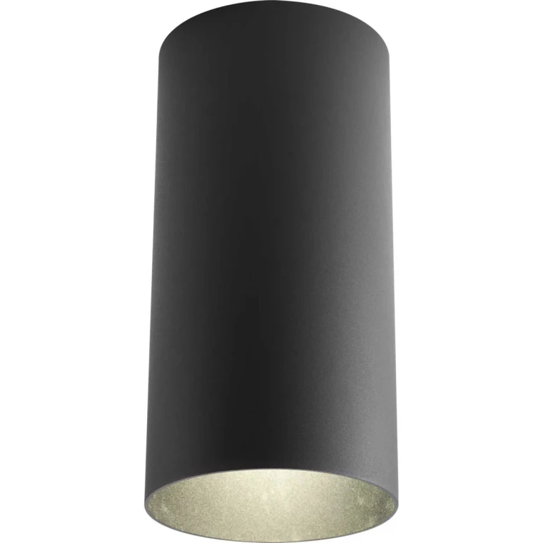 Black One Light Outdoor Ceiling Mount from the Cylinder Collection