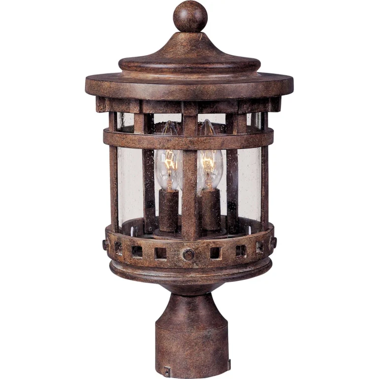 Santa Barbara DC 3-Lt 18.5" Outdoor Post Mt, Copper