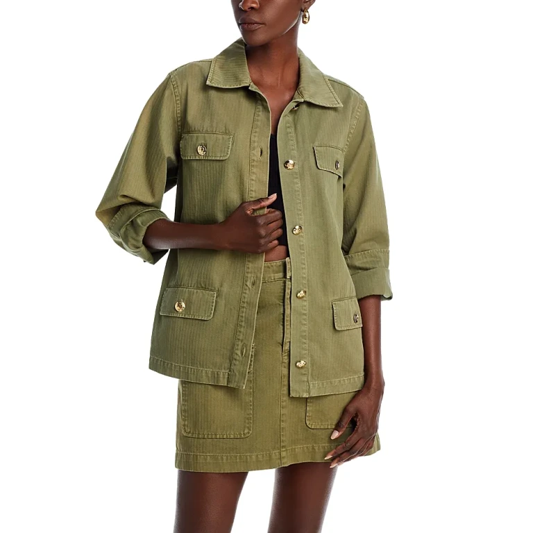 Anine Bing Corey Cotton Flap Pocket Jacket