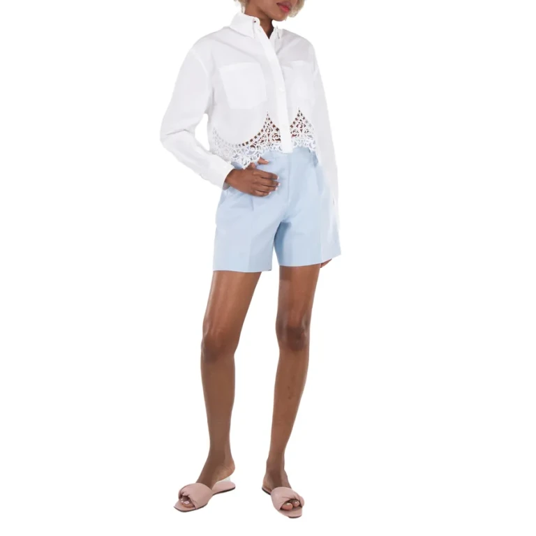 Burberry Pale Blue Lorie Tailored Shorts