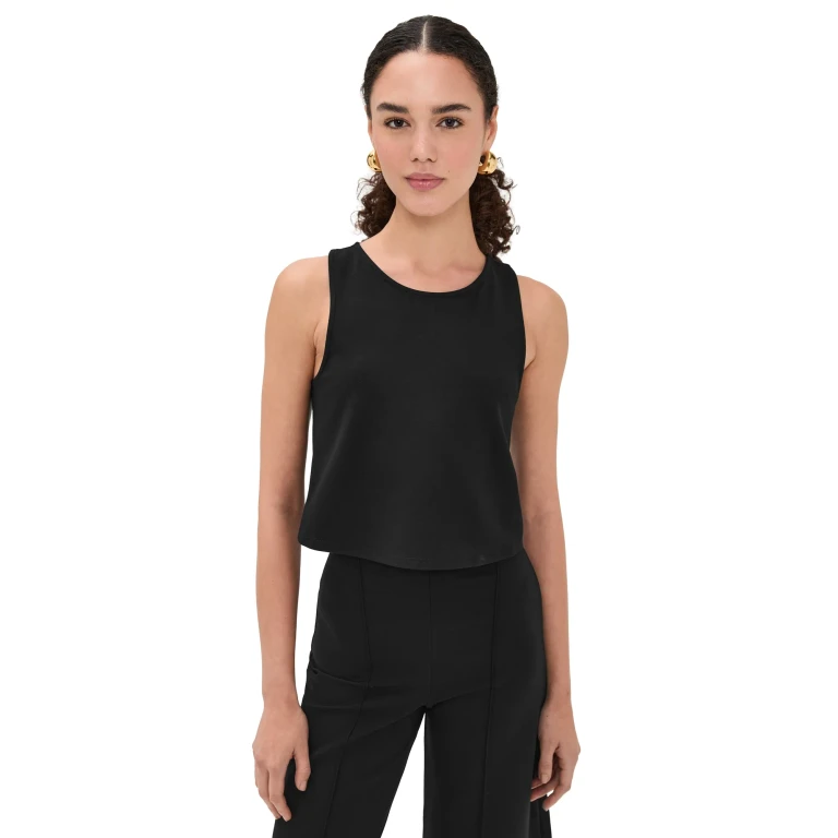 RIPLEY RADER Ponte Knit Tank Top Off White L