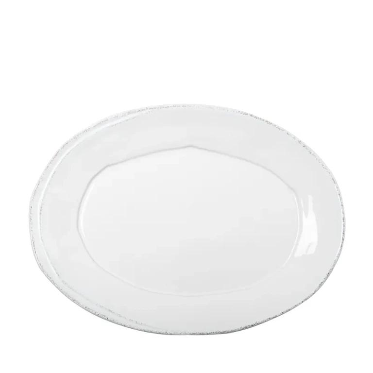 Vietri Lastra White Small Oval Platter