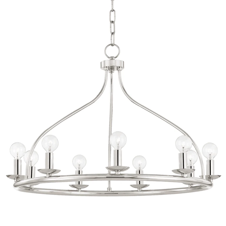 Mitzi Kendra 9-Light Chandelier in Polished Nickel